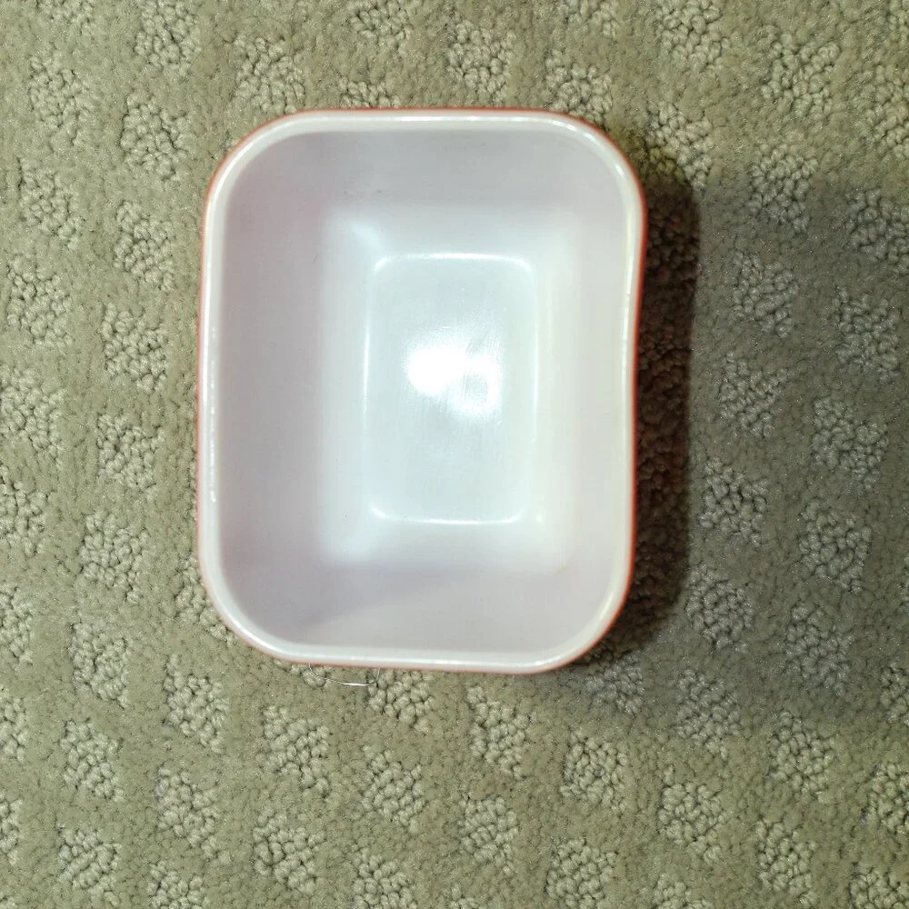 Vintage Pyrex Small Red Refrigerator Dish 501 Fridgie No Lid